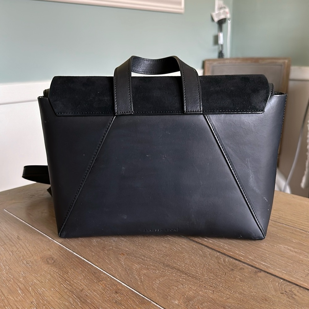 Janessa Leone Joan suede full grain leather Black crossbody bag w/Marant dustbag - Picture 9 of 16